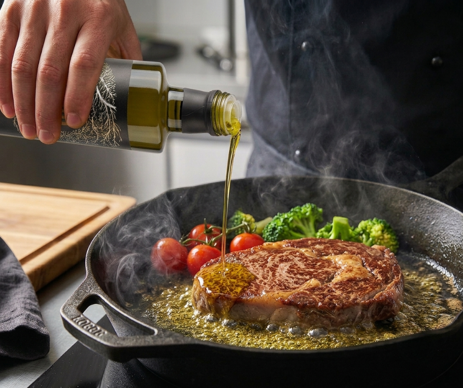 The Smoke Point Myth – Why Extra Virgin Olive Oil Belongs on High Heat