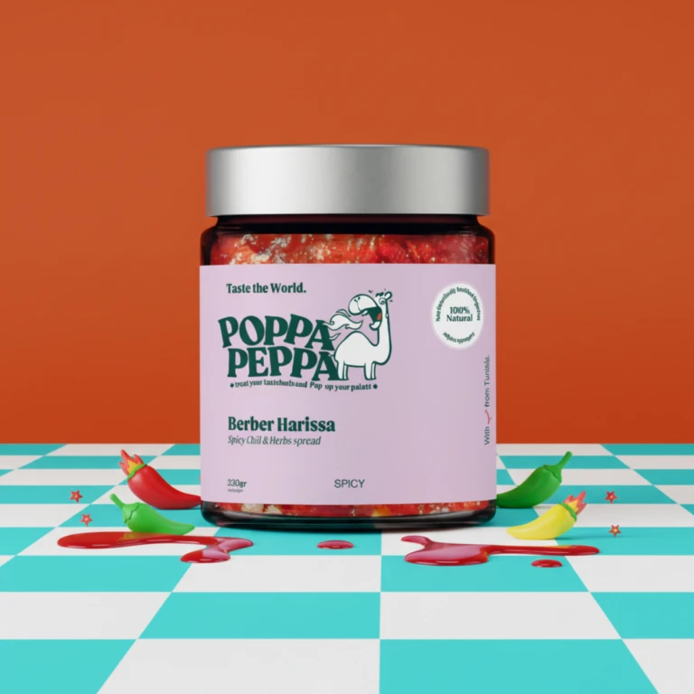 Poppa Peppa Berber Harissa, spicy chilli and herb spread, 330g