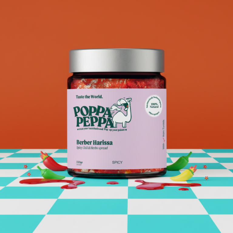 Poppa Peppa Berber Harissa, spicy chilli and herb spread, 330g