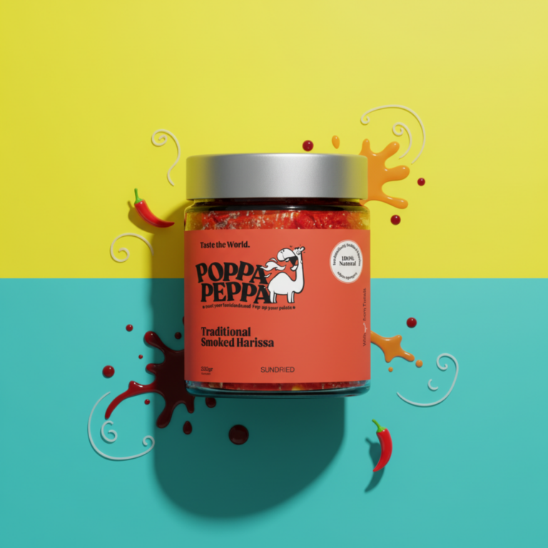 Poppa Peppa Traditional Smoked Harissa, sundried, 330g