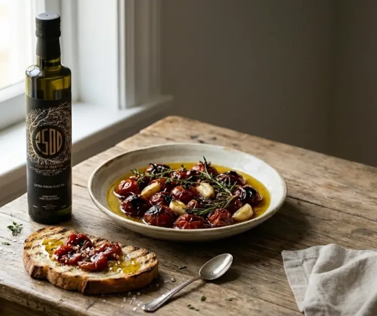 Slow-Roasted Cherry Tomato Confit with OLYFO 2500 Years of Tradition