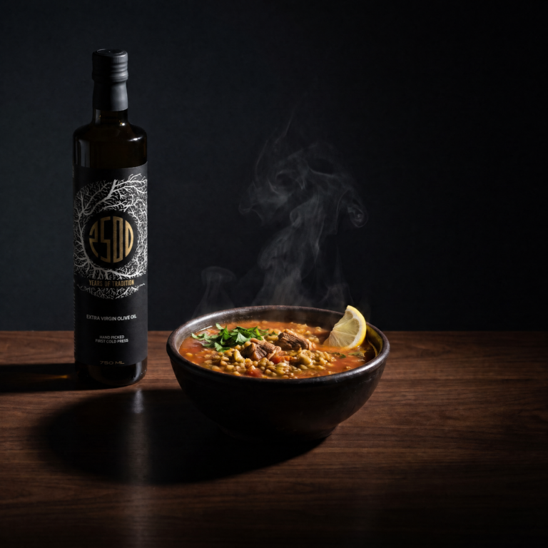 Chorba Frik with OLYFO Gold Extra Virgin Olive Oil