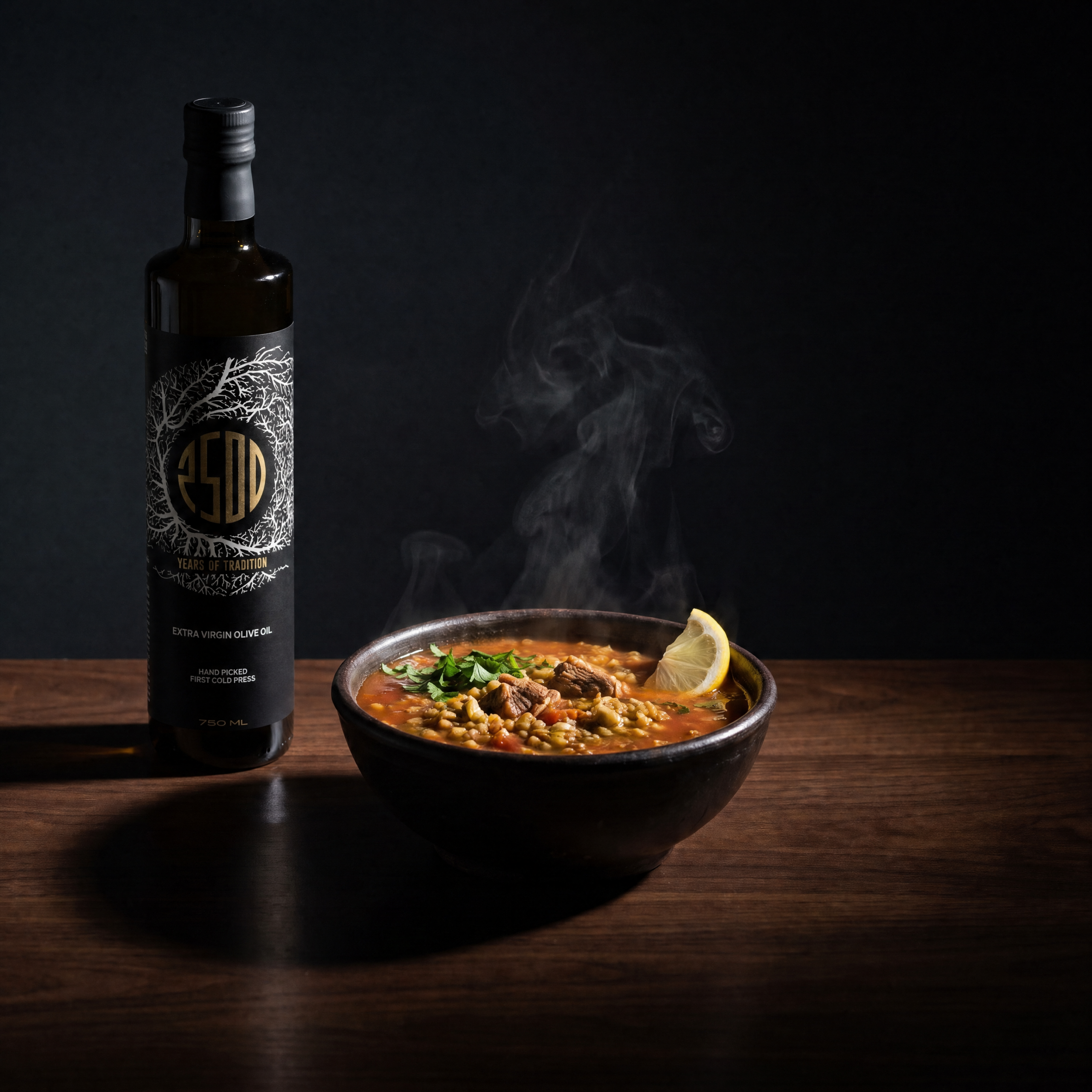 Chorba Frik with OLYFO Gold Extra Virgin Olive Oil