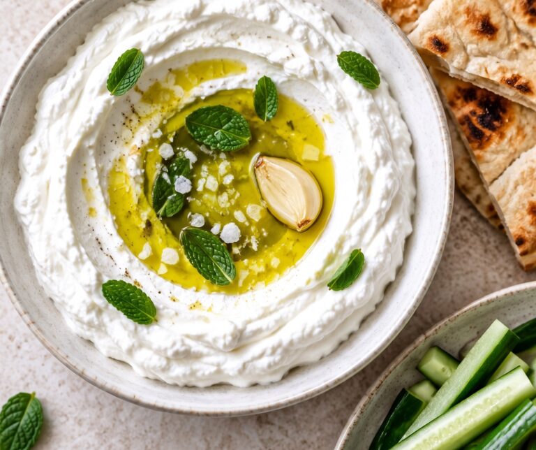 Quick Labneh, Revisited: Greek Yoghurt Dip with Olive Oil